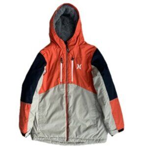 Hurley Youth Boy's Phantom Snowboard Jacket Size XL Tan Orange Black